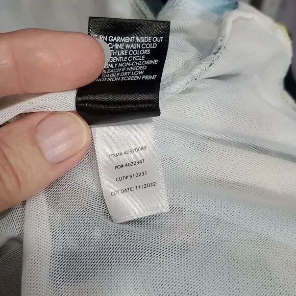 Torrid Sz 2 2X Stretch Mesh Crew Neck Ruched Top Multi Floral Gathered NWT 325 - Picture 10 of 10